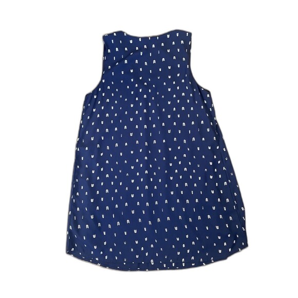 The Impeccable Pig Size Large Mini Tank Dress Navy Blue V Neck Southern Coastal - Picture 2 of 8